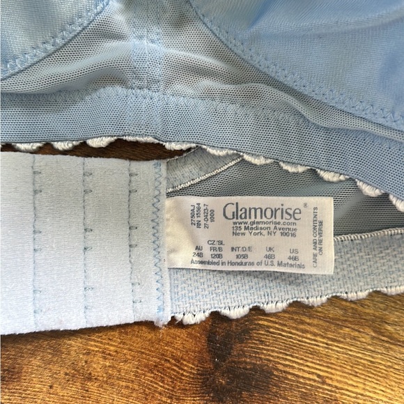Glamorise MagicLift Light Blue Lace Bra Size 46B - Picture 6 of 8